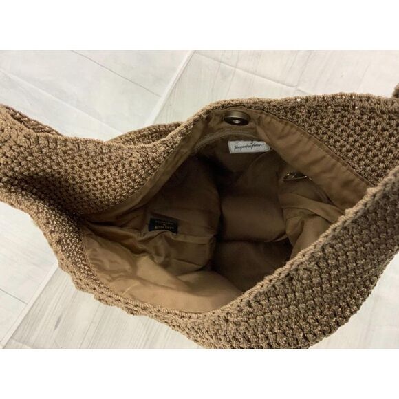 Jacqueline Ferrer Tan Woven Handbag. - Picture 4 of 4